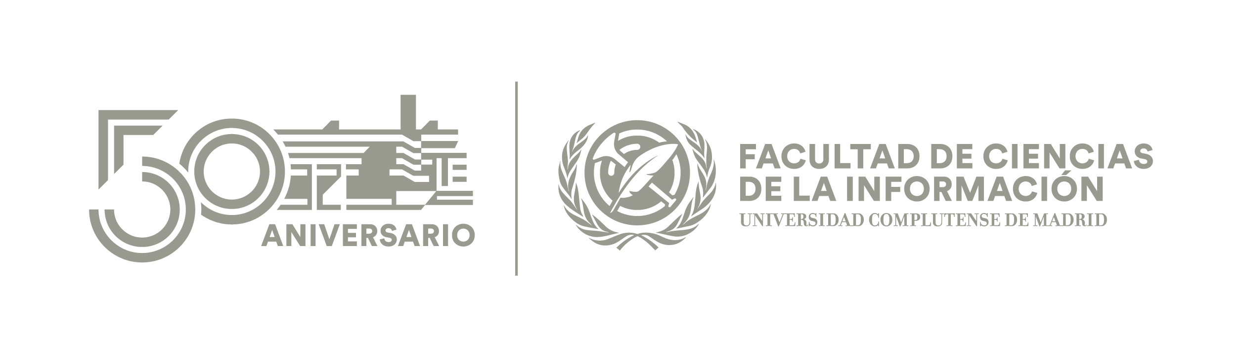 Logotipo Facultad de Ciencias de la Información y 50 aniversario