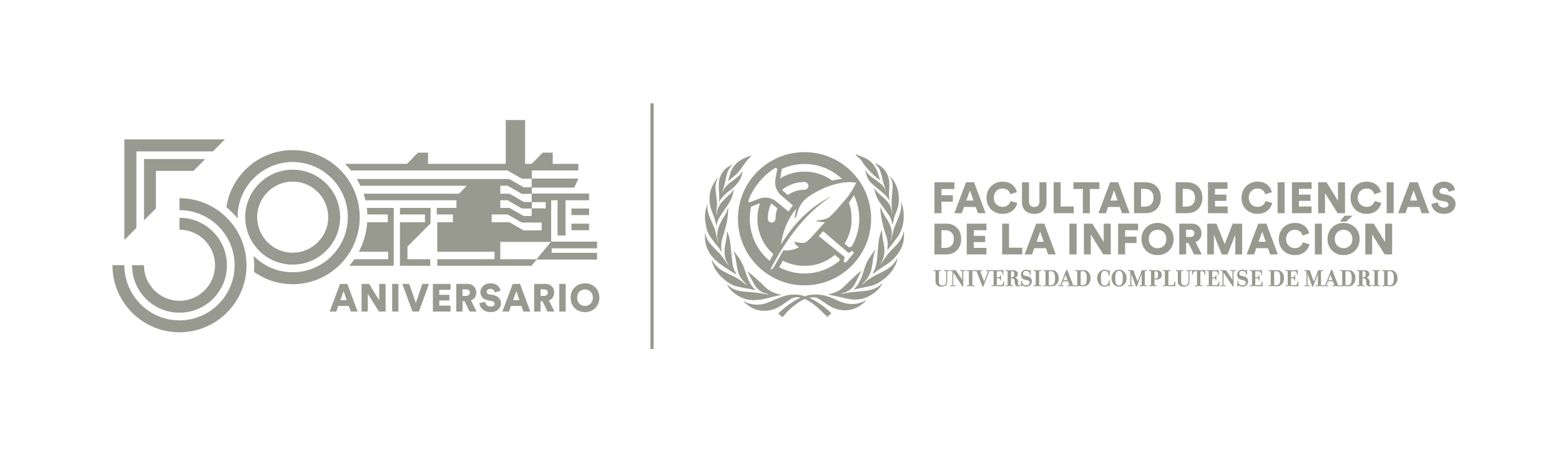 Logotipo Facultad de Ciencias de la Información y 50 aniversario