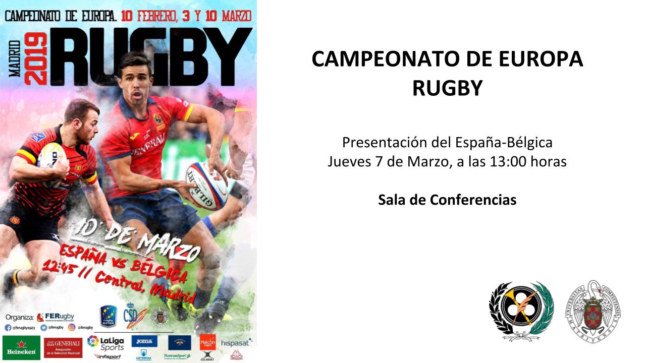 La Federación Española de Rugby presenta el España-Bélgica en la Facultad 