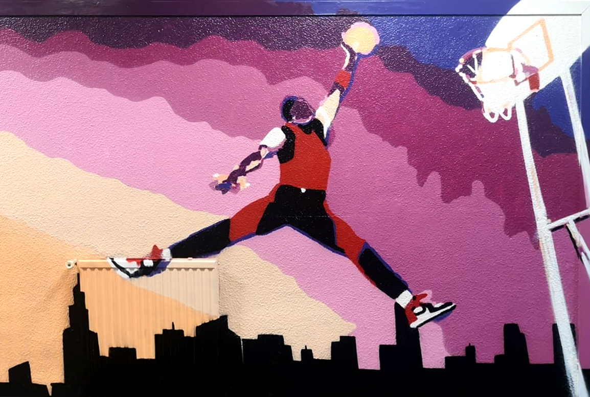 Michael Jordan “Jumpman” protagonista de un nuevo mural en la Facultad