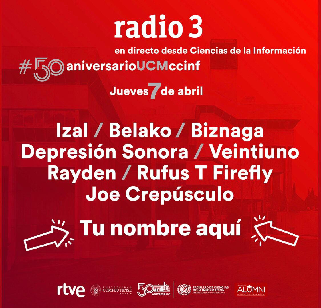 Radio 3 en el 50 aniversario de UCMCCINF