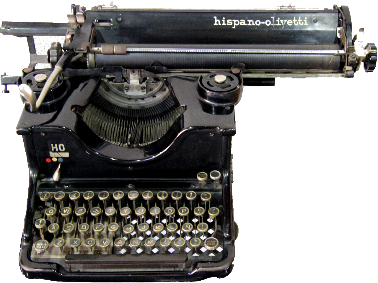 Antigua máquina de escribir Hispano Olivetti M40, Máquinas de escribir